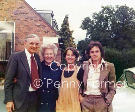 Chris's parents with Chris and his girlfriend, Peta Frampton following Chris’s graduation ceremony from Birmingham Medical School in July 1977.